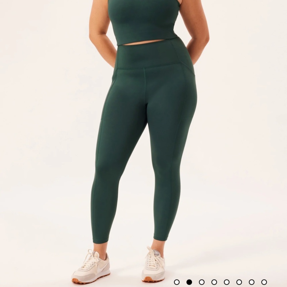 Girlfriend collective high rise compressive pocket legging in moss sz M